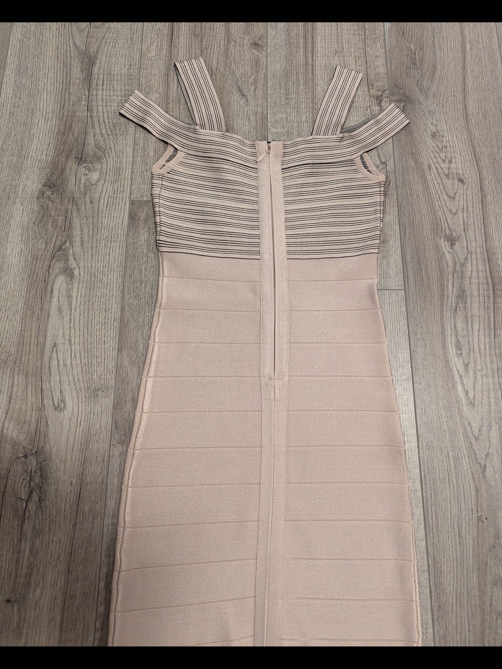 bebe Nude Blush Strappy Bandage Mini Dress - Picture 5 of 11
